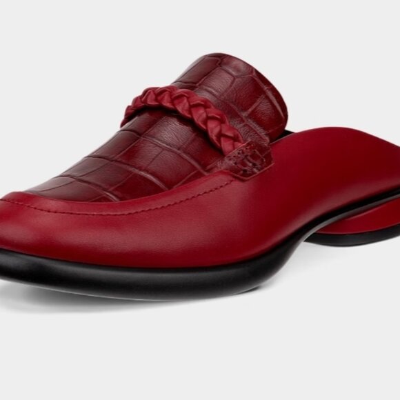 Ecco Sculpted Lx Women's Red Leather Mule Size 40 US 9 9.5 NEW Pop Of Color - Picture 1 of 9